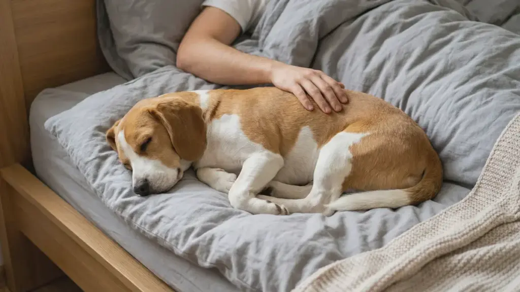 Hvorfor din hund sover tæt på dig